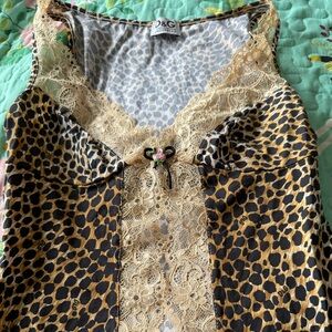 Leopard Print Lace camisole